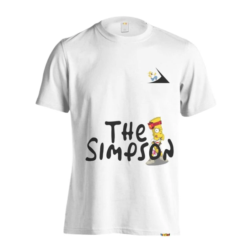 Image of The Simpsons Mens Homer Simpson Guitar T-Shirt in White Size: Medium White Male M