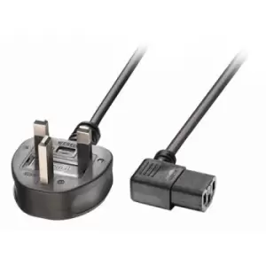 Image of Lindy 1m UK 3 Pin to Right Angled IEC C13