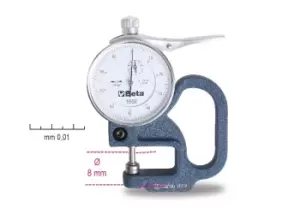 image of Beta Tools 1659 Dial Indicator Thickness Gauge - 0.01mm Accurate 016590001