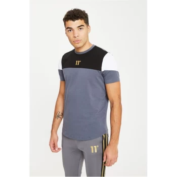 Image of 11 Degrees Panel T-Shirt - Anthrcte/Blk/Gd