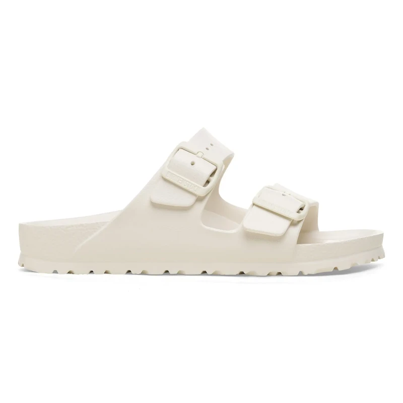 Image of Birkenstock Womens Arizona Two Strap Sandals Eggshell Eva White, 6