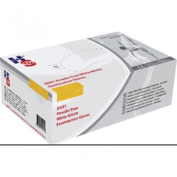 Image of Handsafe Nitrile Powder Free Gloves Large White Pack of 2000 GN92L