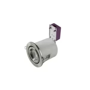 image of Robus Starling IP20 Main Voltage Steel Fire Rated Directional Downlight Brushed Chrome - RSF208-13