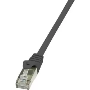 image of LogiLink CP1063S RJ45 Network cable, patch cable CAT 5e F/UTP 3m Black incl. detent