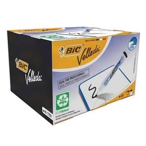 image of Bic Velleda 1701 Bullet Tip Whiteboard Marker Line Width 1.5mm Black Ref 927258 Pack of 48 Pens