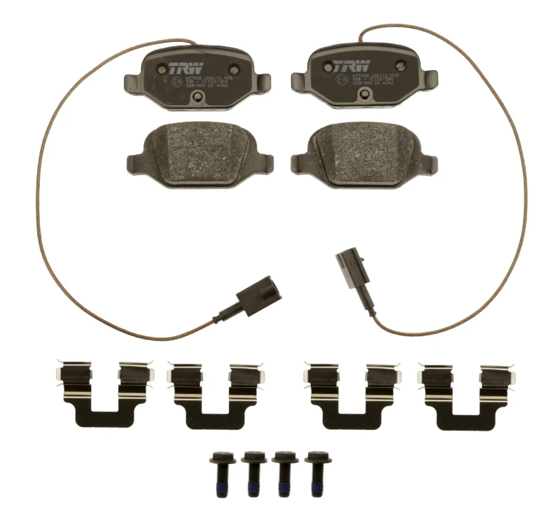 Image of TRW GDB1894 Brake pad set incl. wear warning contact, with accessories, with brake caliper screws Brake Pad Set,disc brake (402)