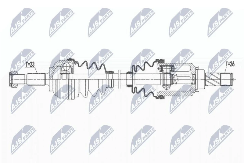Image of NTY NPW-RE-172 Drive shaft Front Axle Right Drive Shaft (13)