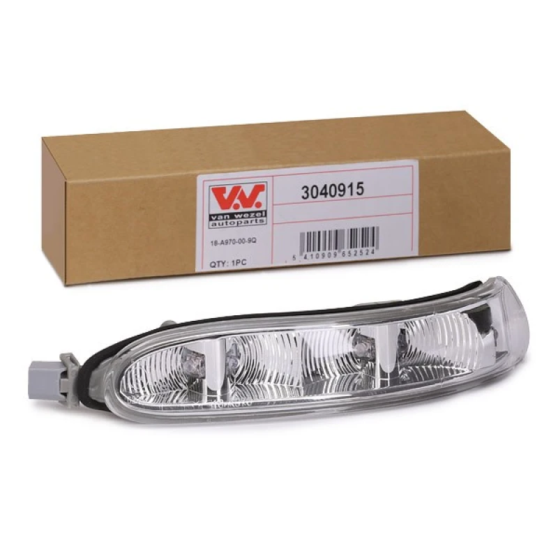 Image of VAN WEZEL 3040915 Turn Signal Left Exterior Mirror, white Indicator (62)