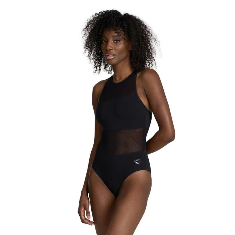 Image of Womens 1 Piece swimsuit Arena Panels Vent Noir Female 48