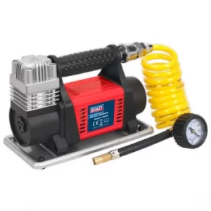 Image of Sealey MAC04 Tyre Inflator/Mini Air Compressor 12V Heavy-Duty