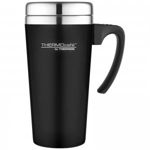 image of Thermos ThermoCafe Soft Touch Travel Mug - Black - 420ml