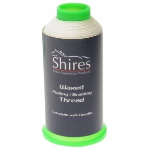 Shires Waxed Plaiting Thread - White