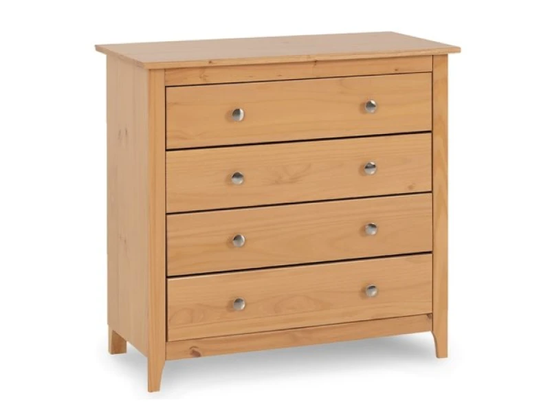 Image of Seconique Oslo Antique Pine 4 Drawer Chest of Drawers
