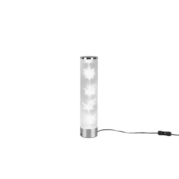 Image of Rico Modern RGBW LED Cylindrical Table Lamp Chrome 3000K Remote control