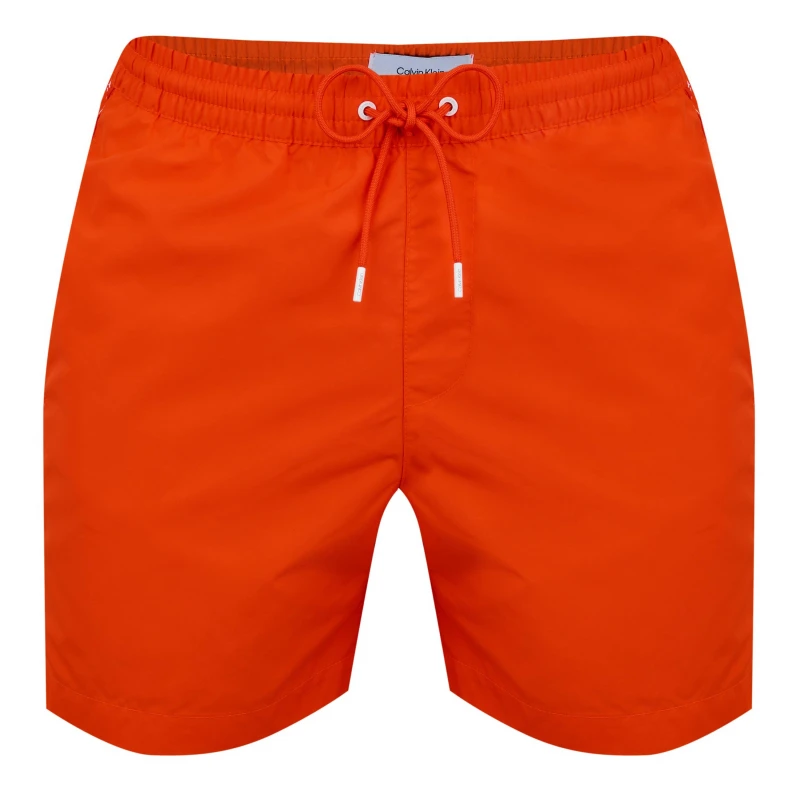 Image of Calvin Klein Medium Tape Swim Shorts Mens - Red Red S