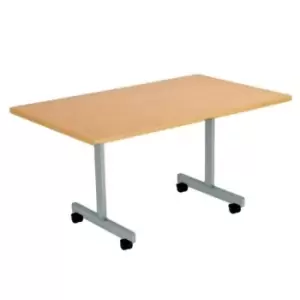Image of Tc One Eighty Tilting Table 1400 x 800 Silver Legs White Rectangular Top