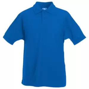 Image of Fruit Of The Loom Childrens/Kids Unisex 65/35 Pique Polo Shirt (Pack of 2) (5-6) (Royal)