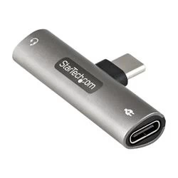 image of StarTech.com USB C Audio & Charge Adapter - 3.5mm Headphone Jack/ 60W USB