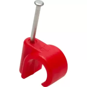 Image of Talon Nail-in Clip 15mm (20 Pack) in Red Plastic