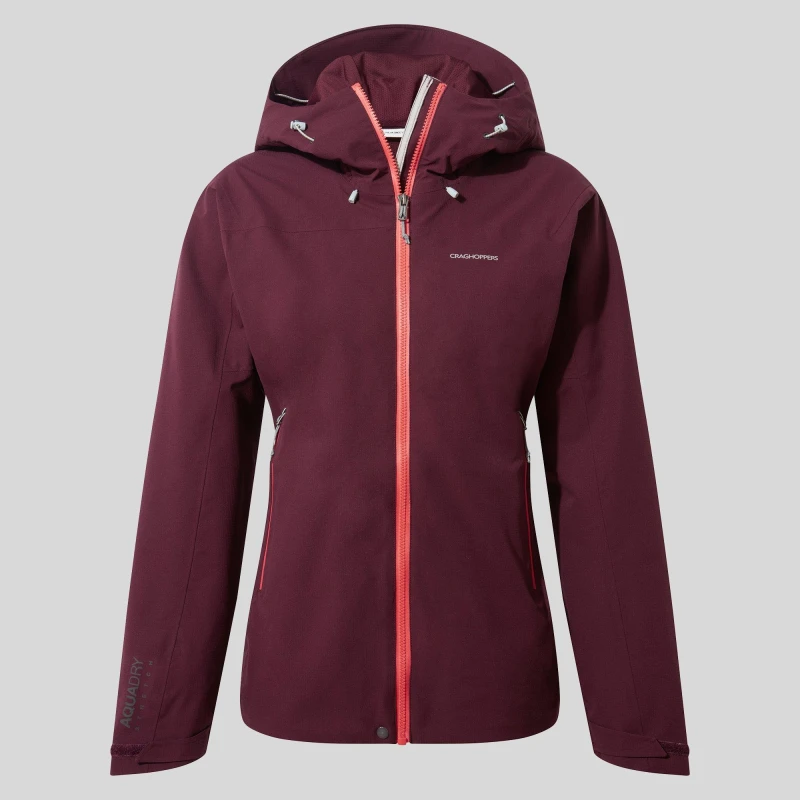 Image of Craghoppers Womens Crag Dynamic Pro Waterproof Jacket Deep Violet female 10 (S)