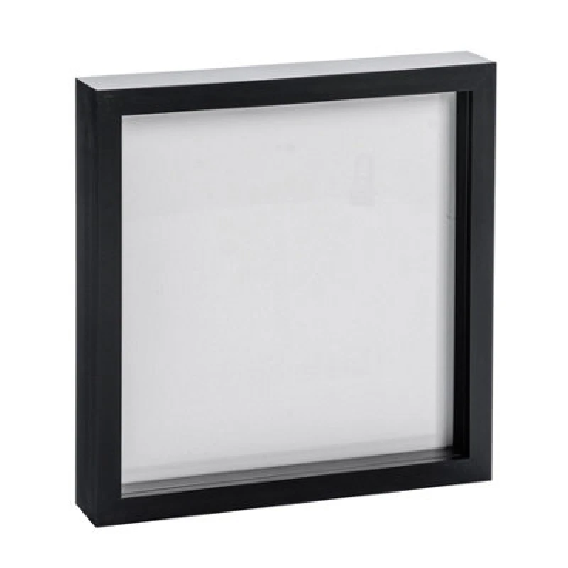 Image of Nicola Spring 10 X 10" Photo Frame - Black - 3D Photo Frame Picture Frame Box Portrait Display Case (53 X 53Cm)