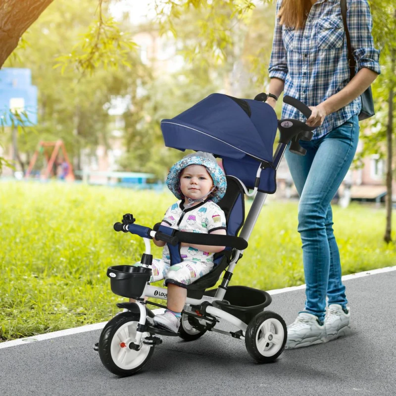 Image of HOMCOM 6 In 1 Trike For Toddler 1-5 Years - Dark Blue 370-061V00DB