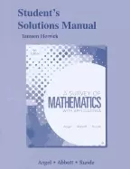 Image of student solutions manual for a survey of mathematics with applications