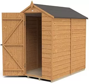 Image of Forest Garden 6 x 4ft Apex Overlap Dip Treated Windowless Shed
