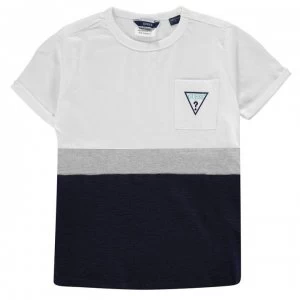 Image of Guess Block T Shirt - WhtGryBlk F7N5