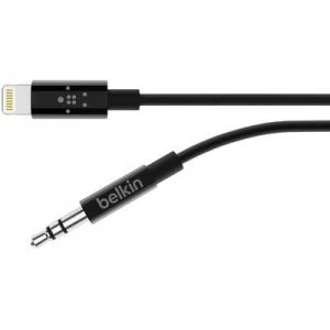 Image of Belkin iPhone USB cable [1x Apple Dock lightning plug - 1x Jack plug 3.5 mm] 0.9 m Black