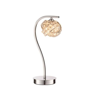 image of Endon Talia - 1 Light Table Lamp Chrome, Crystal (K5) Detail, G9