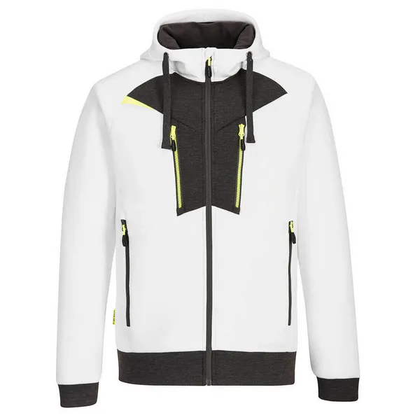 image of Portwest DX4 Mens Zipped Hoodie DX472WHRL Colour: White