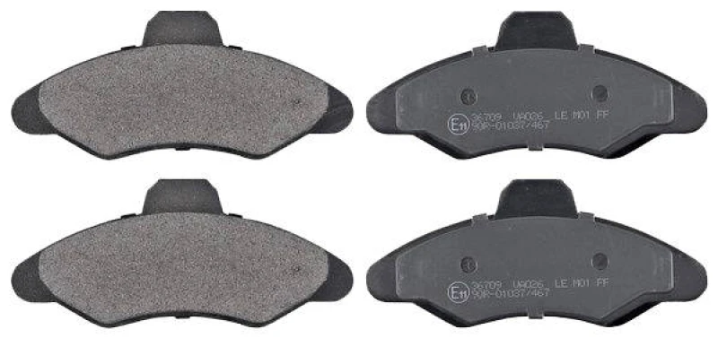Image of A.B.S. 36709 Brake pad set without integrated wear sensor Brake Pad Set,disc brake (402)