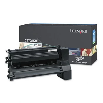 image of Lexmark C7702KH Black Laser Toner Ink Cartridge