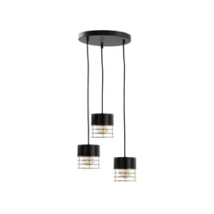 Royal Cluster Pendant Ceiling Light Black, 32cm, 3x E27