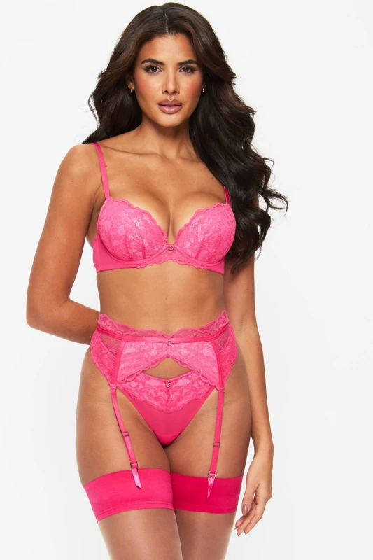 Image of Ann Summers Ann Summers Sexy Lace Plunge Bra DkPink Dark Pink - Ann Summers - Size: 38D Dark Pink Female 38D IY32308