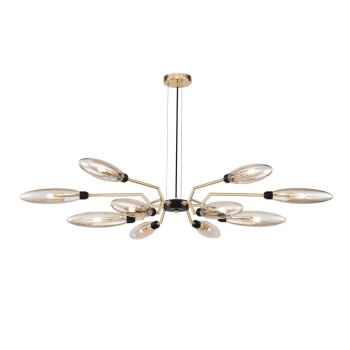 image of Ventura Ceiling Pendant Lamp Matt Gold , 12 Light, G9