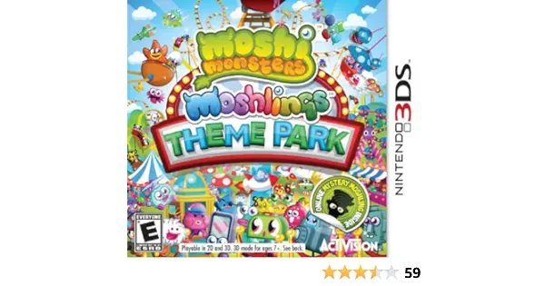 image of Moshi Monsters Moshlings Theme Park Nintendo 3DS Game