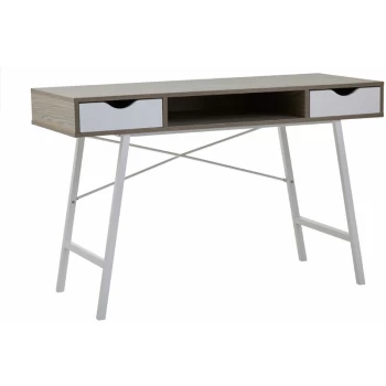 Image of Premier Housewares - Bradbury Two Drawer Light Oak Veneer Desk