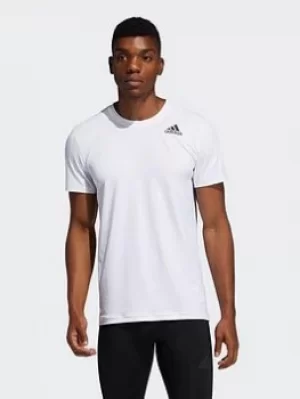 Image of adidas Techfit Compression T-Shirt, White, Size 2XL, Men