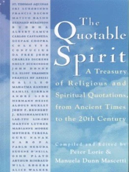Image of The Quotable Spirit by Peter Lorie and Manuela Dunn-Mascetti Paperback