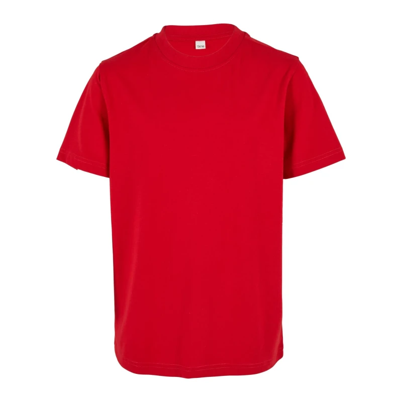 Image of Build Your Brand Basic T-Shirt in Scarlet Size: 4-6 Years Scarlet Unisex 4-6 Years