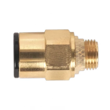 image of Brass SuperThread Straight Adaptor 8MM X 1/8" BSP Pack of 2 (John Guest Speedfit - RM010811)