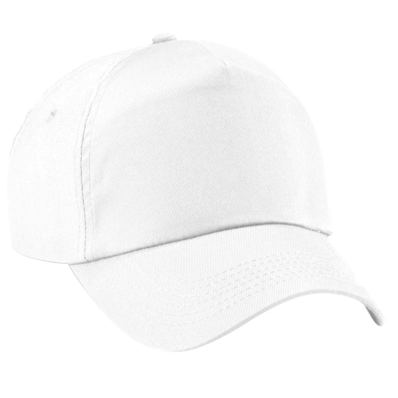 Image of Beechfield Beechfield Men Plain Original 5 Panel Baseball Cap Pack of 2 in White White One Size Male 5059269087029