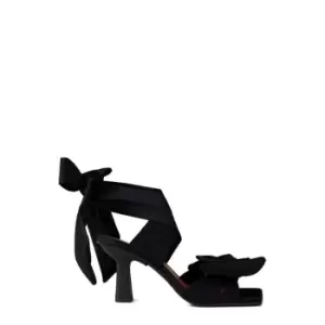 GANNI Heeled Bow Sandals - Black