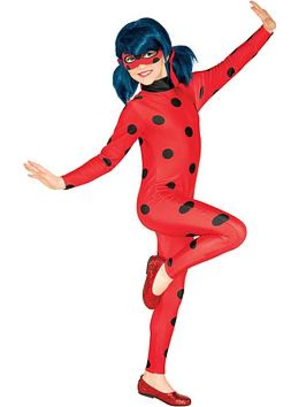 Image of Miraculous Ladybug Child Costume One Colour WZH6Q Unisex 3-4,5-6,7-8,9-10