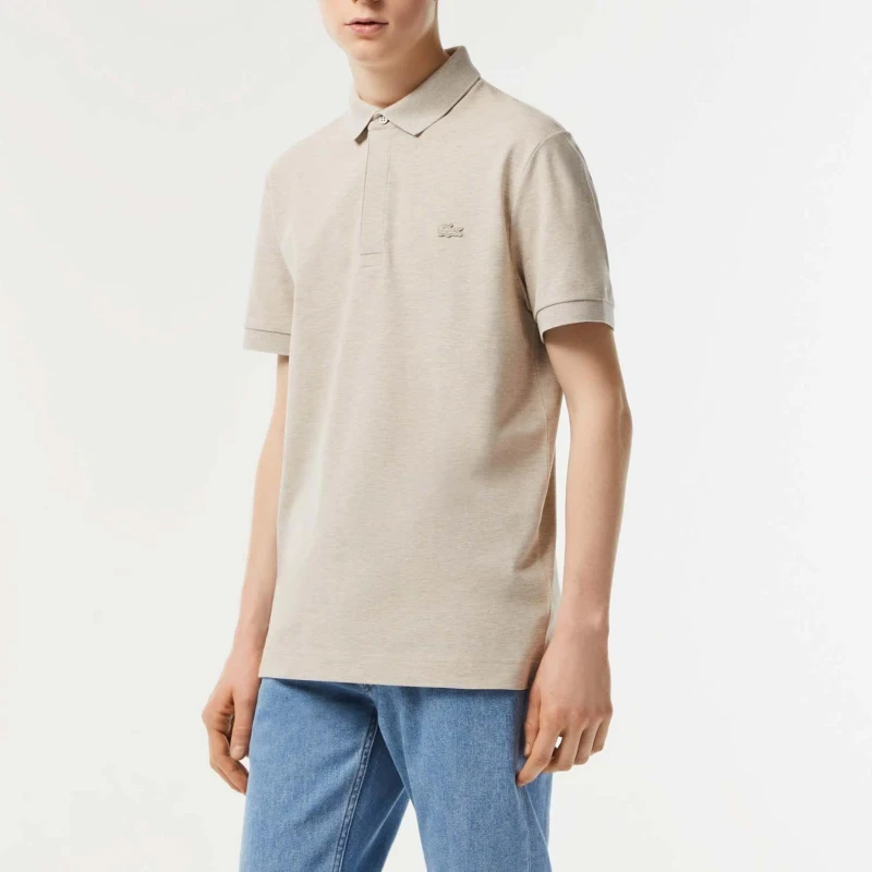 Image of Lacoste Regular Fit Paris Stretch Piqu Polo Shirt - Grey Grey XS