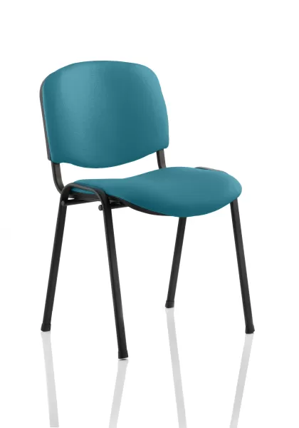 Image of ISO Maringa Teal Bespoke Conference Chair - Black Frame