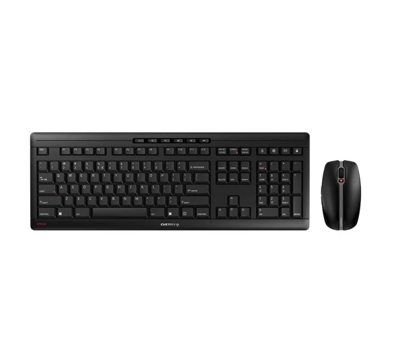 Image of Cherry CHERRY Stream Desktop keyboard Mouse included Office RF Wireless QWERTY US English Black JD-8500EU-2