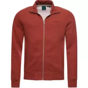 Image of Superdry V Logo Fleece Zip Jacket - Orange